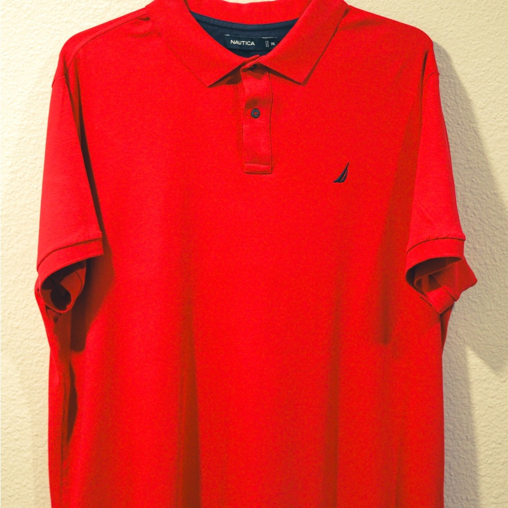 Nautica Men's Red Polo Shirt